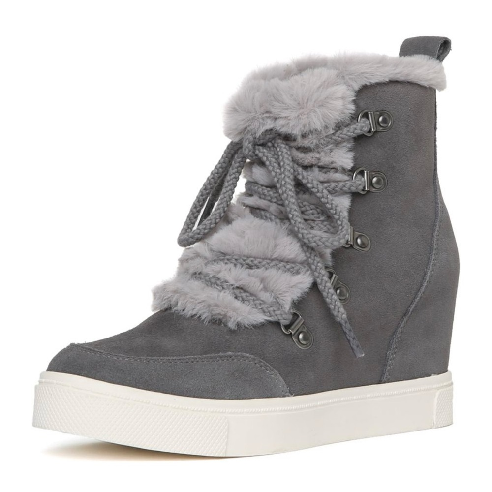 Steve Madden Lift fur casual wedge sneaker